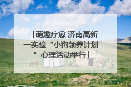 萌趣疗愈 济南高新一实验“小狗领养计划”心理活动举行